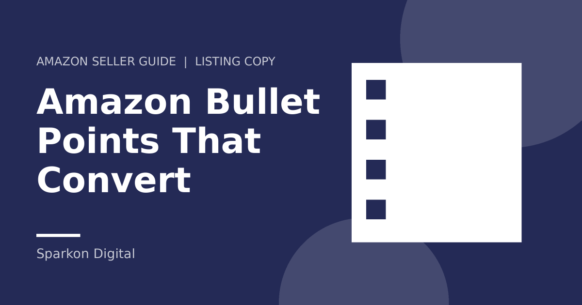 Amazon bullet points - copywriting checklist illustration