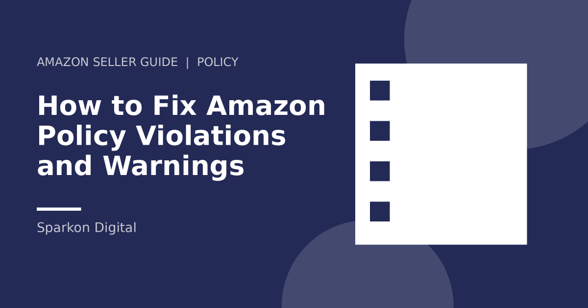 Amazon policy violations - checklist illustration
