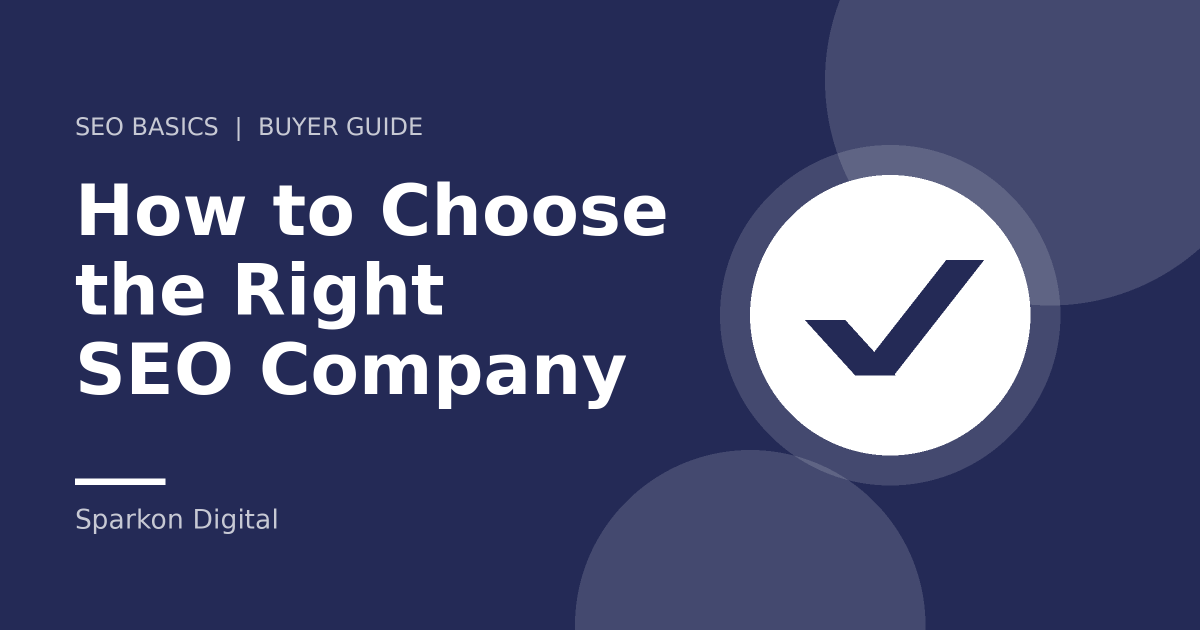 How to choose the right SEO company - checkmark illustration