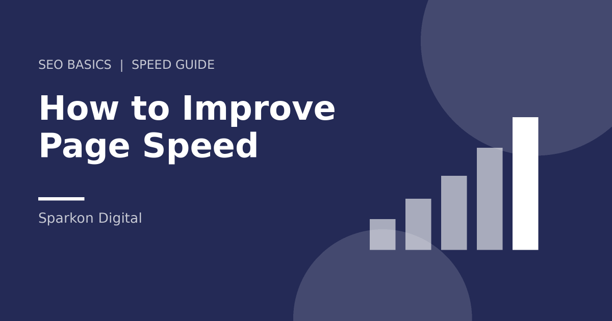 How to improve page speed - bar chart illustration