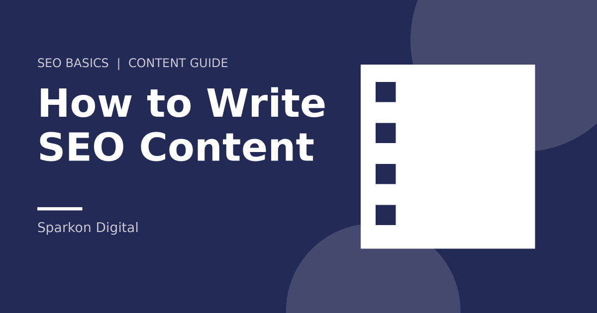 How to write SEO content - content checklist illustration