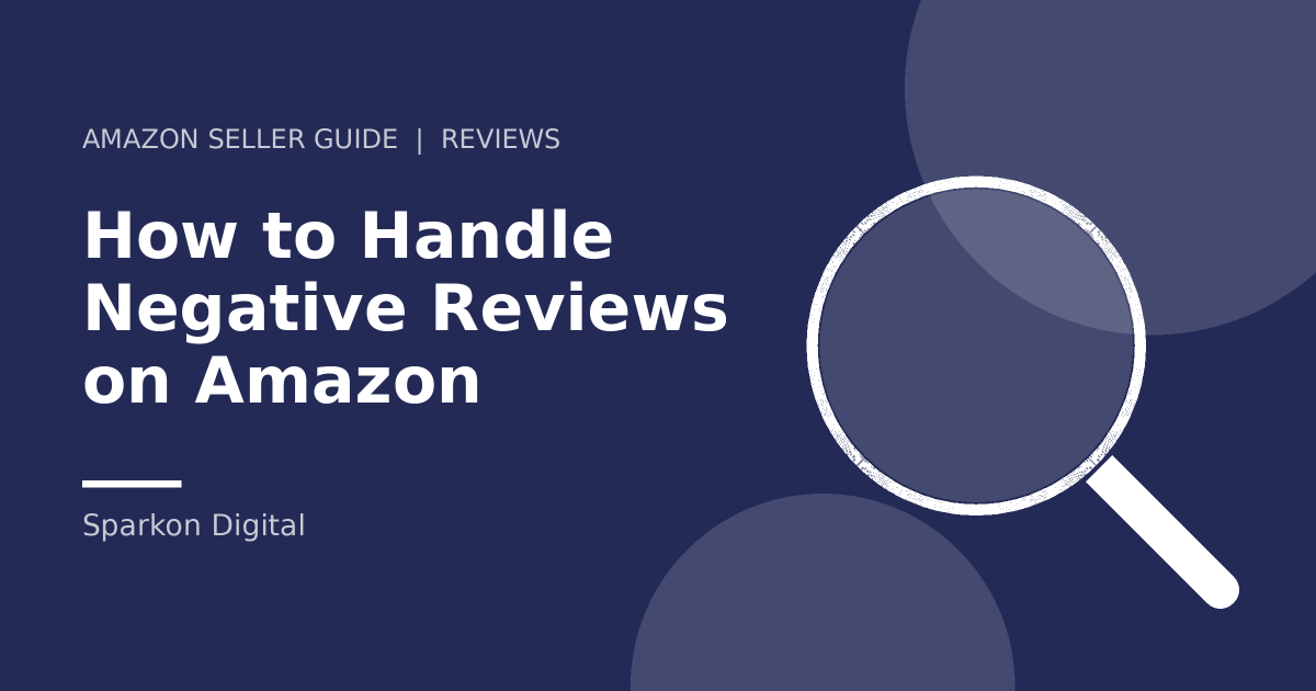 Negative reviews on Amazon - magnifying glass illustration