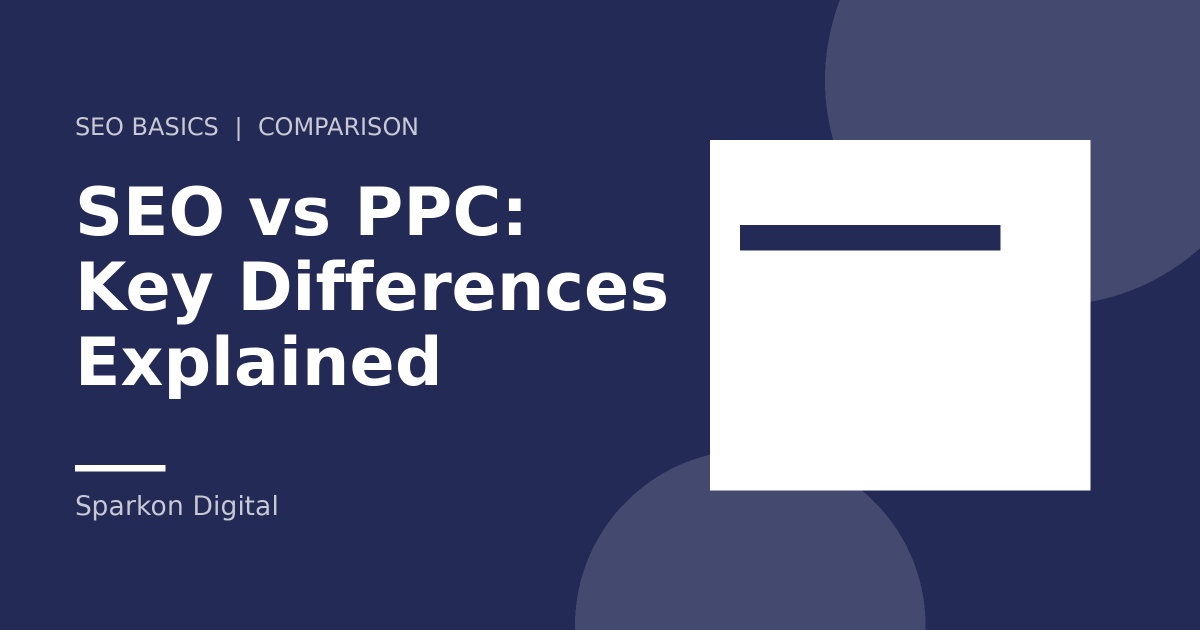 SEO vs PPC comparison illustration