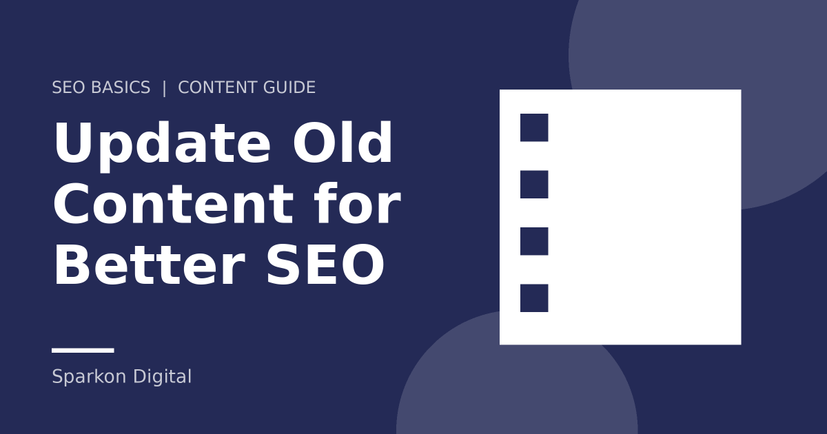 How to update old content for SEO - checklist illustration