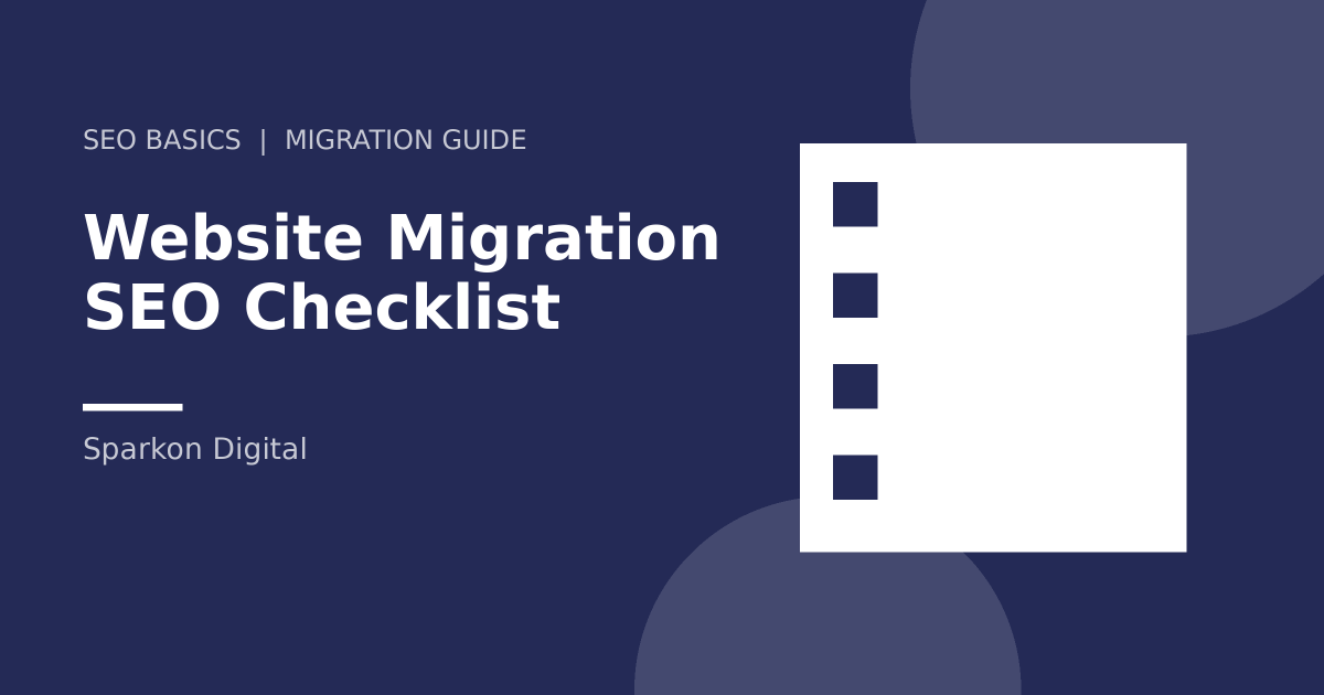 Website migration SEO checklist illustration