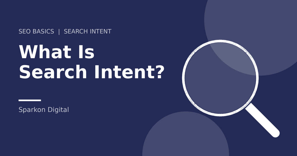 What is search intent - magnifying glass illustration